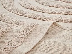 Ronde vloerkleden - Margo Natural Cotton Shaggy (beige)