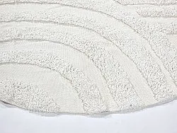 Ronde vloerkleden - Mavis Natural Cotton Shaggy (offwhite)