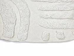 Ronde vloerkleden - Mavis Natural Cotton Shaggy (offwhite)