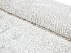 Ronde vloerkleden - Mavis Natural Cotton Shaggy (offwhite)