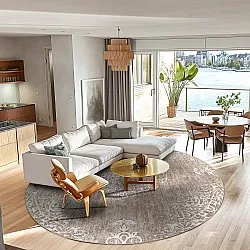 Rond vloerkleed - Milazzo (beige)