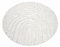 Ronde vloerkleden - Navarra Natural Cotton Shaggy (wit)