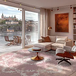 Rond vloerkleed - Nefta (roze)