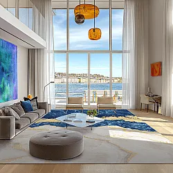 Wilton - Padova (blauw/wit/goud)