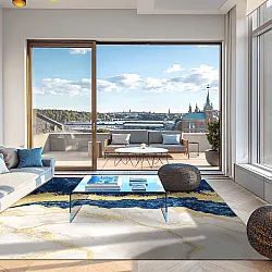 Wilton - Padova (blauw/wit/goud)