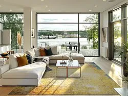 Wilton - Palau (goud/beige/blauw)