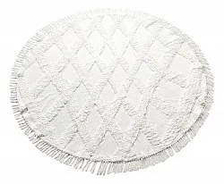 Ronde vloerkleden - Pamplona Natural Cotton Shaggy (offwhite)