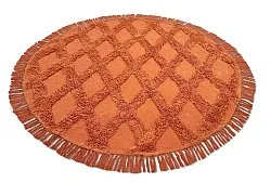 Ronde vloerkleden - Pamplona Natural Cotton Shaggy (terracotta)