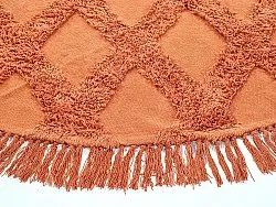 Ronde vloerkleden - Pamplona Natural Cotton Shaggy (terracotta)