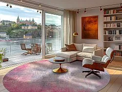 Rond vloerkleed - Perugia (roze)