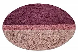 Ronde vloerkleden - Pione Natural Cotton Shaggy (roze)