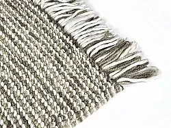 Wollen-vloerkleed - Plockton (grijs/wit/groen)