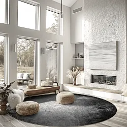 Rond vloerkleed - Megara (grijs)