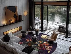 Rond vloerkleed - Rich Flowers (multi)
