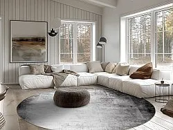 Rond vloerkleed - Rosia (grijs)