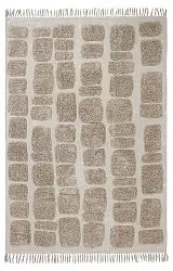 Hoogpolig vloerkleed - Salem Natural Cotton Shaggy (taupe)