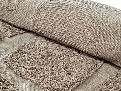 Hoogpolig vloerkleed - Salem Natural Cotton Shaggy (taupe)