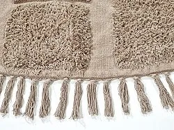 Ronde vloerkleden - Salem Natural Cotton Shaggy (taupe)
