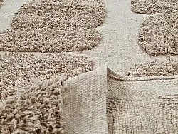 Ronde vloerkleden - Salem Natural Cotton Shaggy (taupe)