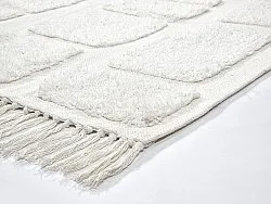 Hoogpolig vloerkleed - Salem Natural Cotton Shaggy (offwhite)