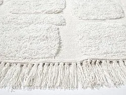 Ronde vloerkleden - Salem Natural Cotton Shaggy (offwhite)