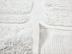 Ronde vloerkleden - Salem Natural Cotton Shaggy (offwhite)