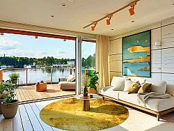 Rond vloerkleed - Salitto (goud)