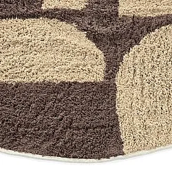 Rond vloerkleed - Siberia Natural Cotton Shaggy (beige/bruin)