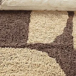 Rond vloerkleed - Siberia Natural Cotton Shaggy (beige/bruin)