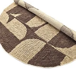 Rond vloerkleed - Siberia Natural Cotton Shaggy (beige/bruin)
