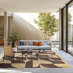 Hoogpolig vloerkleed - Siberia Natural Cotton Shaggy (beige/bruin)