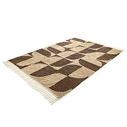 Hoogpolig vloerkleed - Siberia Natural Cotton Shaggy (beige/bruin)