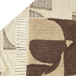 Hoogpolig vloerkleed - Siberia Natural Cotton Shaggy (beige/bruin)