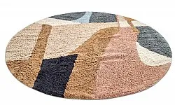 Ronde vloerkleden - Sion Natural Cotton Shaggy (multi)