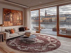 Rond vloerkleed - Taknis (rood)