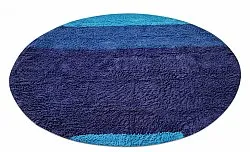 Ronde vloerkleden - Taro Natural Cotton Shaggy (blauw)