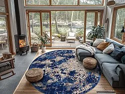 Rond vloerkleed - Temima (blauw)