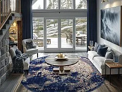 Rond vloerkleed - Temima (blauw)