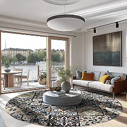 Rond vloerkleed - Tierra (multi)