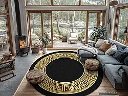 Rond vloerkleed - Tilos (zwart/goud)