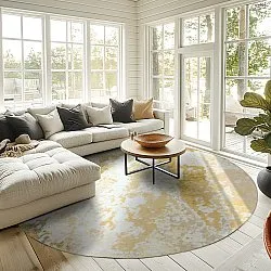 Rond vloerkleed - Travale (geel)