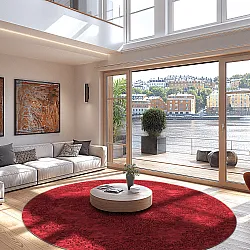 Rond vloerkleed - Valenza (rood)