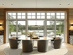 Rond vloerkleed - Vieste (beige/goud)