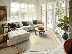 Rond vloerkleed - Vieste (beige/goud)