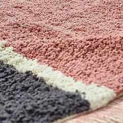 Hoogpolig vloerkleed - Vinci Natural Cotton Shaggy (roze)