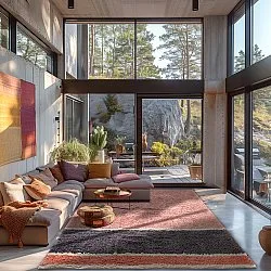 Hoogpolig vloerkleed - Vinci Natural Cotton Shaggy (roze)