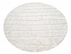 Ronde vloerkleden - Willow Natural Cotton Shaggy (offwhite)