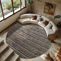 Ronde vloerkleden - Willow Natural Cotton Shaggy (taupe)