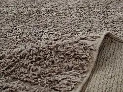 Ronde vloerkleden - Willow Natural Cotton Shaggy (taupe)