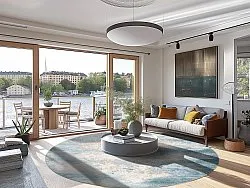 Rond vloerkleed - Zarzi (blauw)